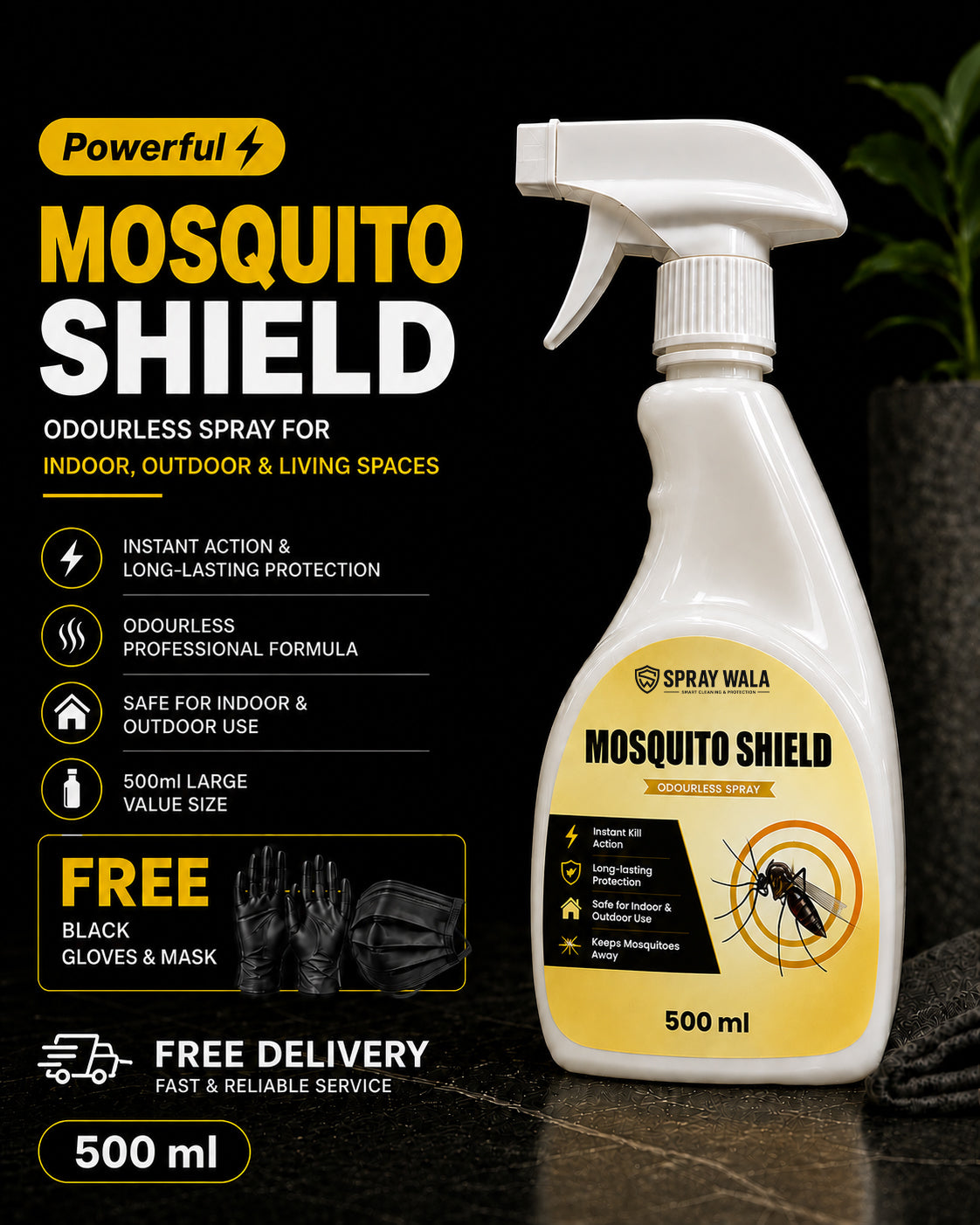 Home Guard Bundle – Pack of 3 x 500ml | Lizard, Mosquito & Cockroach Killer | SPRAYWALA