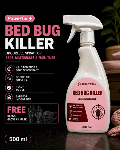 Bed Bug Killer Spray 500ml – Odorless, Fast-Acting Formula | SPRAYWALA