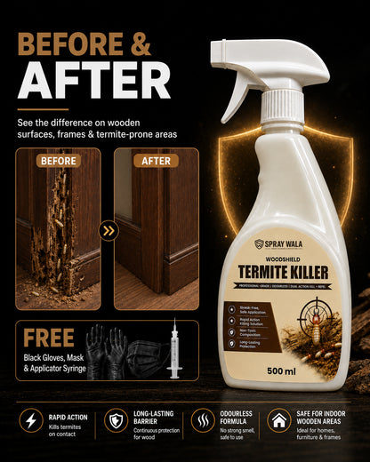 Woodshield Termite Killer Spray 500ml – Powerful Protection Formula | SPRAYWALA
