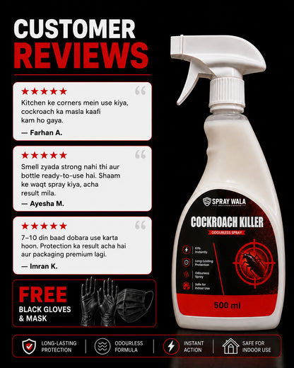 Cockroach Killer Spray 500ml – Fast-Acting Formula | SPRAYWALA