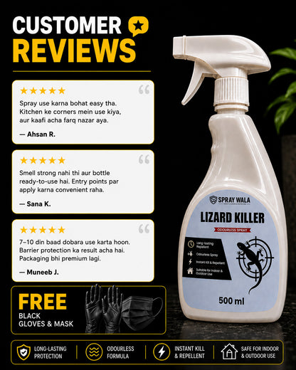 Lizard Killer Spray 500ml – Odorless, Fast-Acting Formula | SPRAYWALA