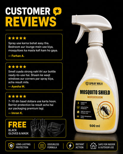 Mosquito Shield Spray 500ml – Long-Lasting Protection Formula | SPRAYWALA