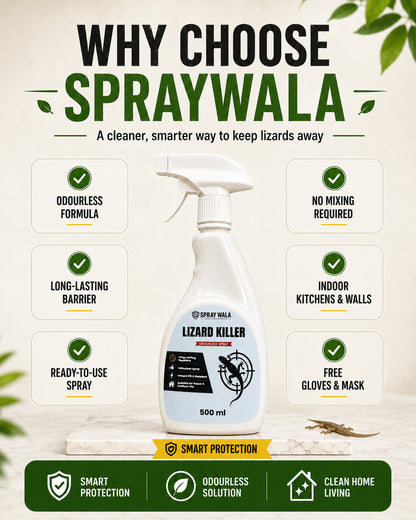 Lizard Killer Spray 500ml – Odorless, Fast-Acting Formula | SPRAYWALA