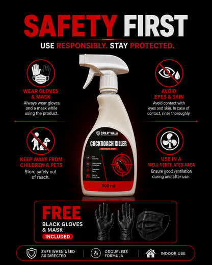Cockroach Killer Spray 500ml – Fast-Acting Formula | SPRAYWALA