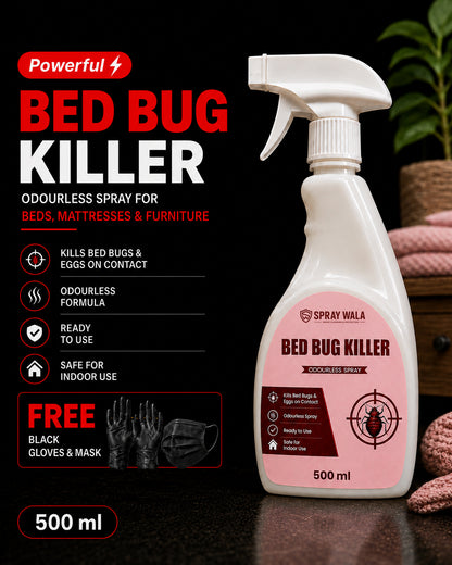 Bed Bug Killer Spray 500ml – Odorless, Fast-Acting Formula | SPRAYWALA