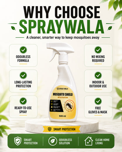 Mosquito Shield Spray 500ml – Long-Lasting Protection Formula | SPRAYWALA