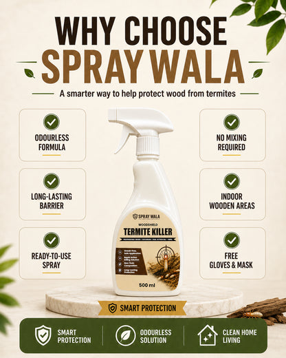 Woodshield Termite Killer Spray 500ml – Powerful Protection Formula | SPRAYWALA